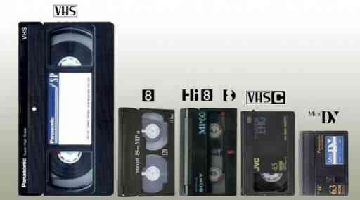   VHS, VHS-C, Mini-DV, Video-8, Hi-8, Digital-8. ., / ,    